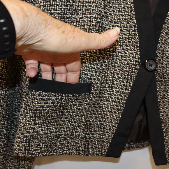 Dana Buchman Jacket One Button Front Sophisticated Jacket Women Size M - Picture 5 of 16